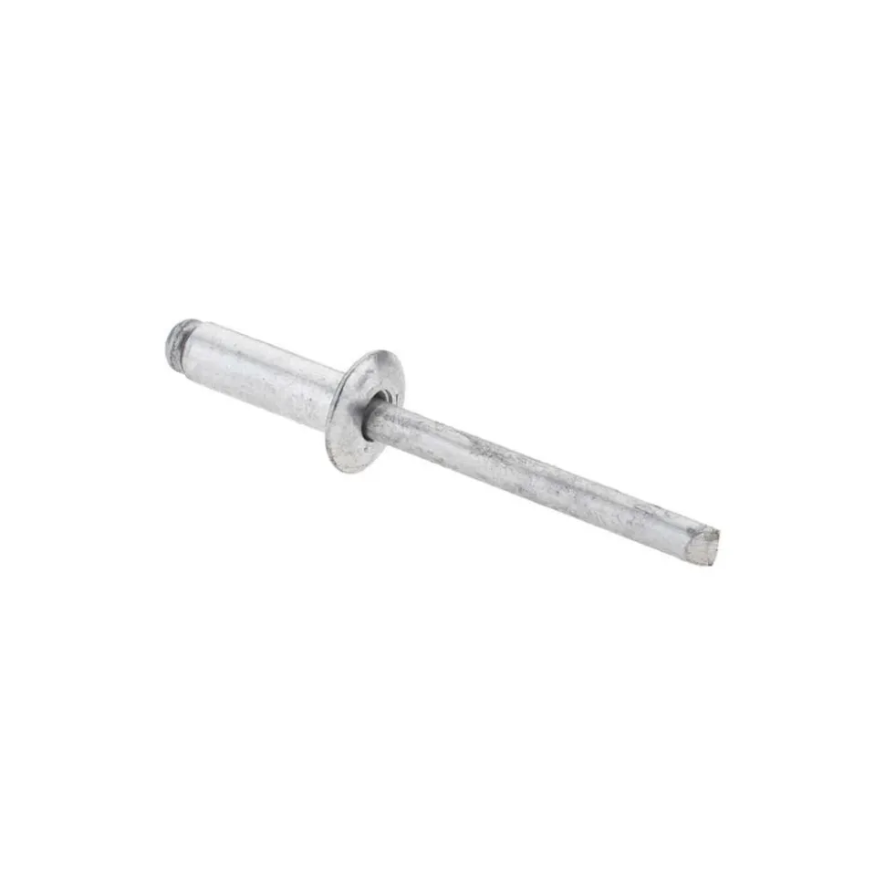 Open End Blind Rivet: Size 66, Dome Head, Aluminum Body, Aluminum Mandrel