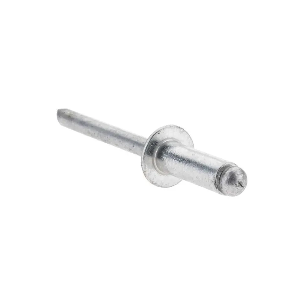 Open End Blind Rivet: Size 66, Dome Head, Aluminum Body, Aluminum Mandrel