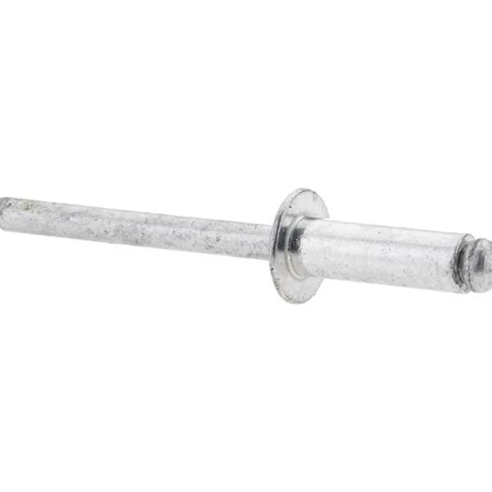 Open End Blind Rivet: Size 66, Dome Head, Aluminum Body, Aluminum Mandrel