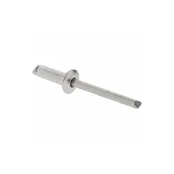 Open End Blind Rivet: Size 66, Dome Head, Stainless Steel Body, Stainless Steel Mandrel