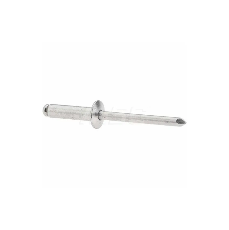 Open End Blind Rivet: Size 6-8, Dome Head, Aluminum Body, Aluminum Mandrel