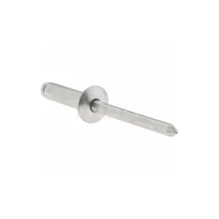 Open End Blind Rivet: Size 6-8, Dome Head, Aluminum Body, Aluminum Mandrel