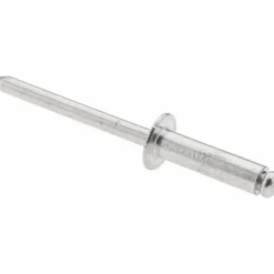 Open End Blind Rivet: Size 6-8, Dome Head, Aluminum Body, Aluminum Mandrel