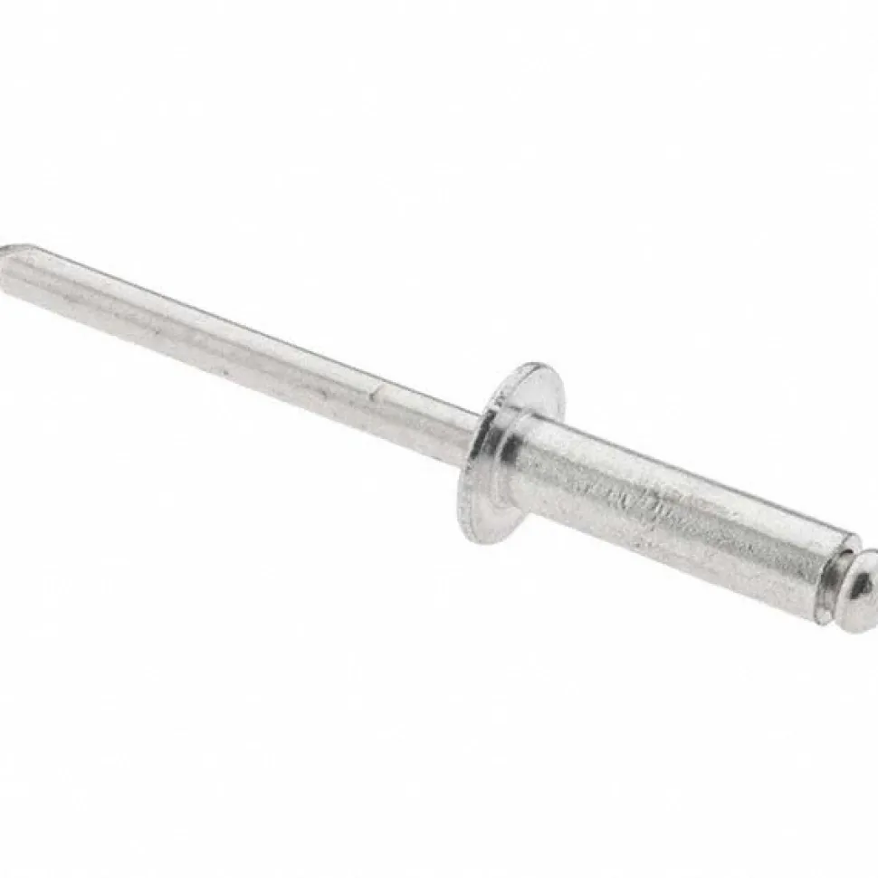 Open End Blind Rivet: Size 6-8, Dome Head, Aluminum Body, Aluminum Mandrel