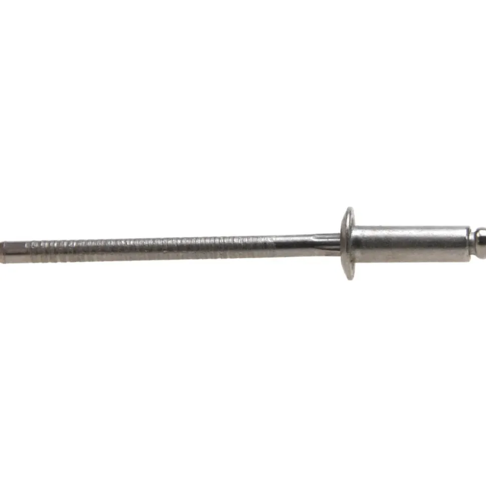 Open End Blind Rivet: Size 44, Dome Head, Stainless Steel Body, Stainless Steel Mandrel