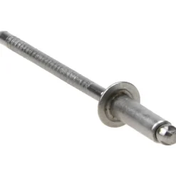 Open End Blind Rivet: Size 44, Dome Head, Stainless Steel Body, Stainless Steel Mandrel