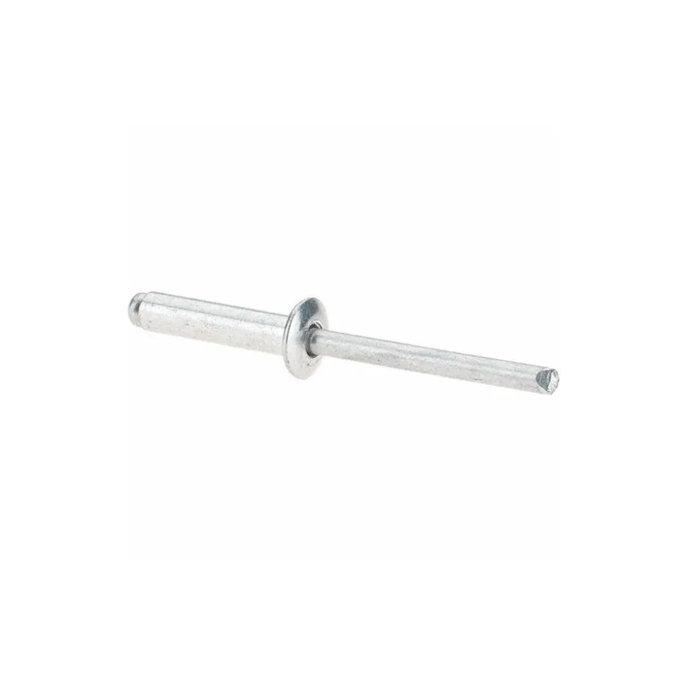 Open End Blind Rivet: Size 610, Dome Head, Aluminum Body, Aluminum Mandrel