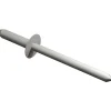 Open End Blind Rivet: Size 64, Dome Head, Stainless Steel Body, Stainless Steel Mandrel