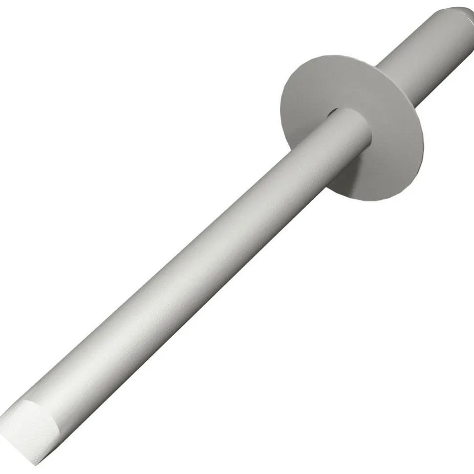 Open End Blind Rivet: Size 64, Dome Head, Stainless Steel Body, Stainless Steel Mandrel