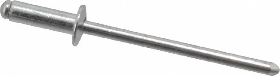 Open End Blind Rivet: Size 44, Dome Head, Aluminum Body, Aluminum Mandrel