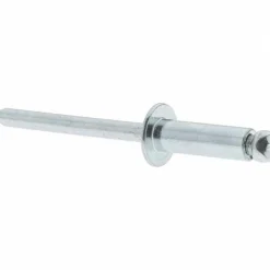 Open End Blind Rivet: Size 66, Dome Head, Steel Body, Steel Mandrel