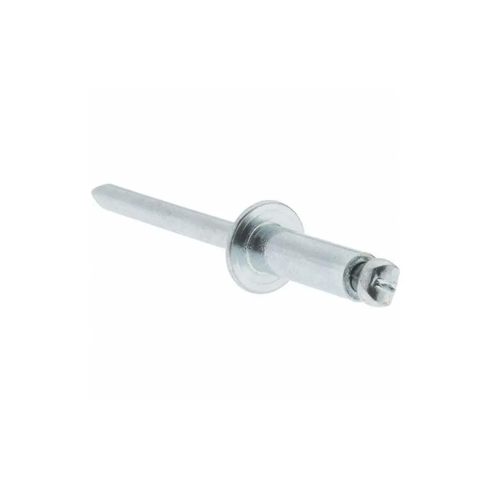 Open End Blind Rivet: Size 66, Dome Head, Steel Body, Steel Mandrel