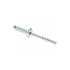 Open End Blind Rivet: Size 66, Dome Head, Steel Body, Steel Mandrel