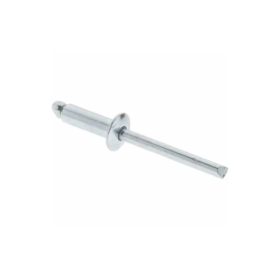 Open End Blind Rivet: Size 66, Dome Head, Steel Body, Steel Mandrel