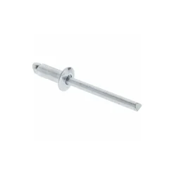 Open End Blind Rivet: Size 64, Dome Head, Steel Body, Steel Mandrel