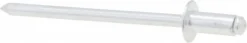 Open End Blind Rivet: Size 42, Dome Head, Aluminum Body, Aluminum Mandrel