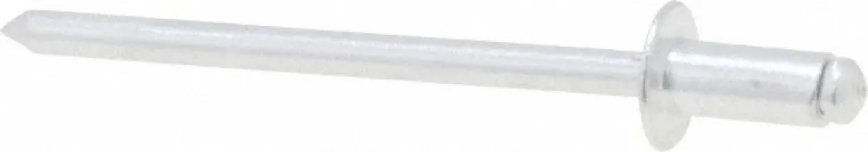 Open End Blind Rivet: Size 42, Dome Head, Aluminum Body, Aluminum Mandrel
