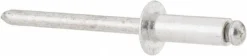 Open End Blind Rivet: Size 66, Dome Head, Aluminum Body, Aluminum Mandrel