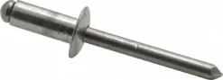 Open End Blind Rivet: Size 86, Dome Head, Aluminum Body, Aluminum Mandrel