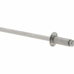 Open End Blind Rivet: Size 43, Dome Head, Stainless Steel Body, Stainless Steel Mandrel