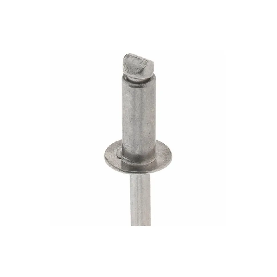 Open End Blind Rivet: Size 43, Dome Head, Stainless Steel Body, Stainless Steel Mandrel