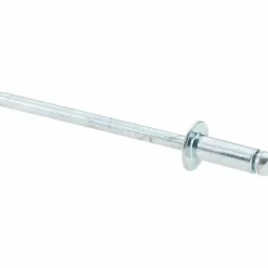 Open End Blind Rivet: Size 43, Dome Head, Steel Body, Steel Mandrel