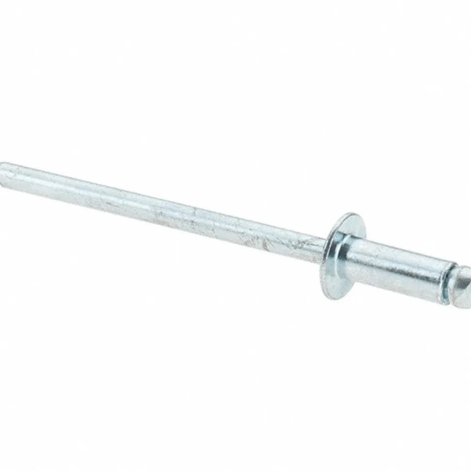 Open End Blind Rivet: Size 43, Dome Head, Steel Body, Steel Mandrel
