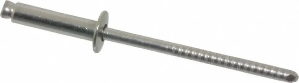 Open End Blind Rivet: Size 46, Dome Head, Stainless Steel Body, Stainless Steel Mandrel