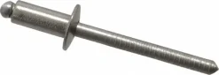 Open End Blind Rivet: Size 64, Dome Head, Stainless Steel Body, Stainless Steel Mandrel