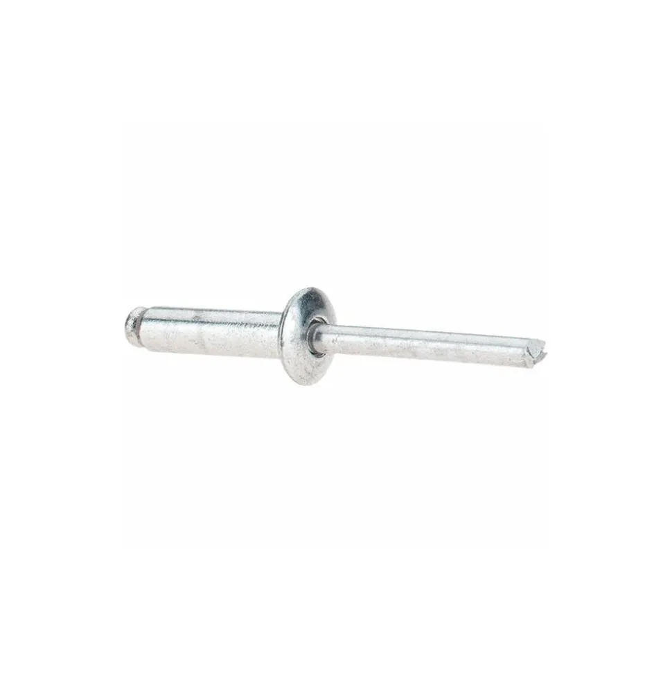 Open End Blind Rivet: Size 812, Dome Head, Aluminum Body, Aluminum Mandrel