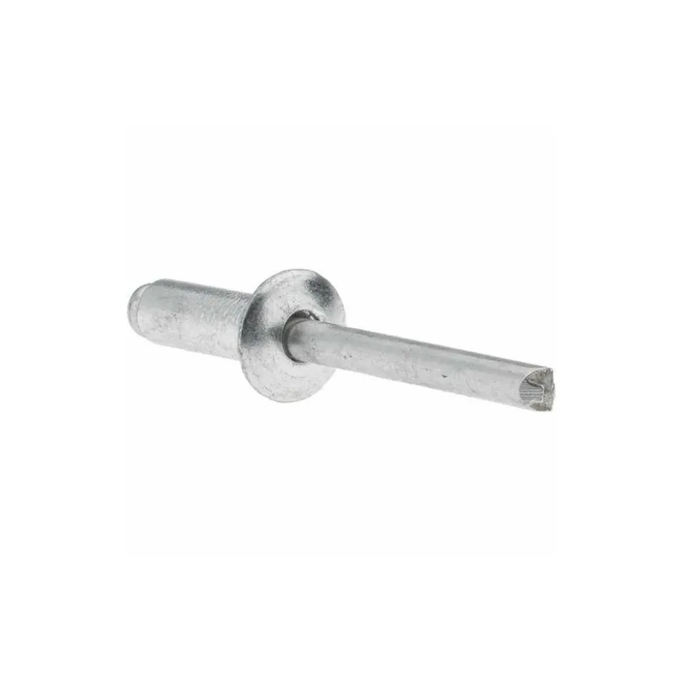 Open End Blind Rivet: Size 88, Dome Head, Aluminum Body, Aluminum Mandrel