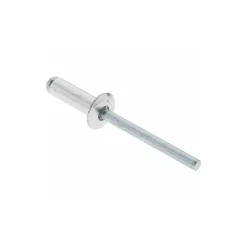 Open End Blind Rivet: Size 66, Dome Head, Aluminum Body, Steel Mandrel
