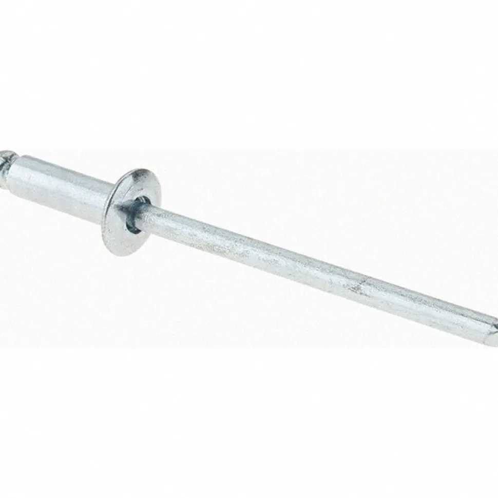 Open End Blind Rivet: Size 44, Dome Head, Steel Body, Steel Mandrel