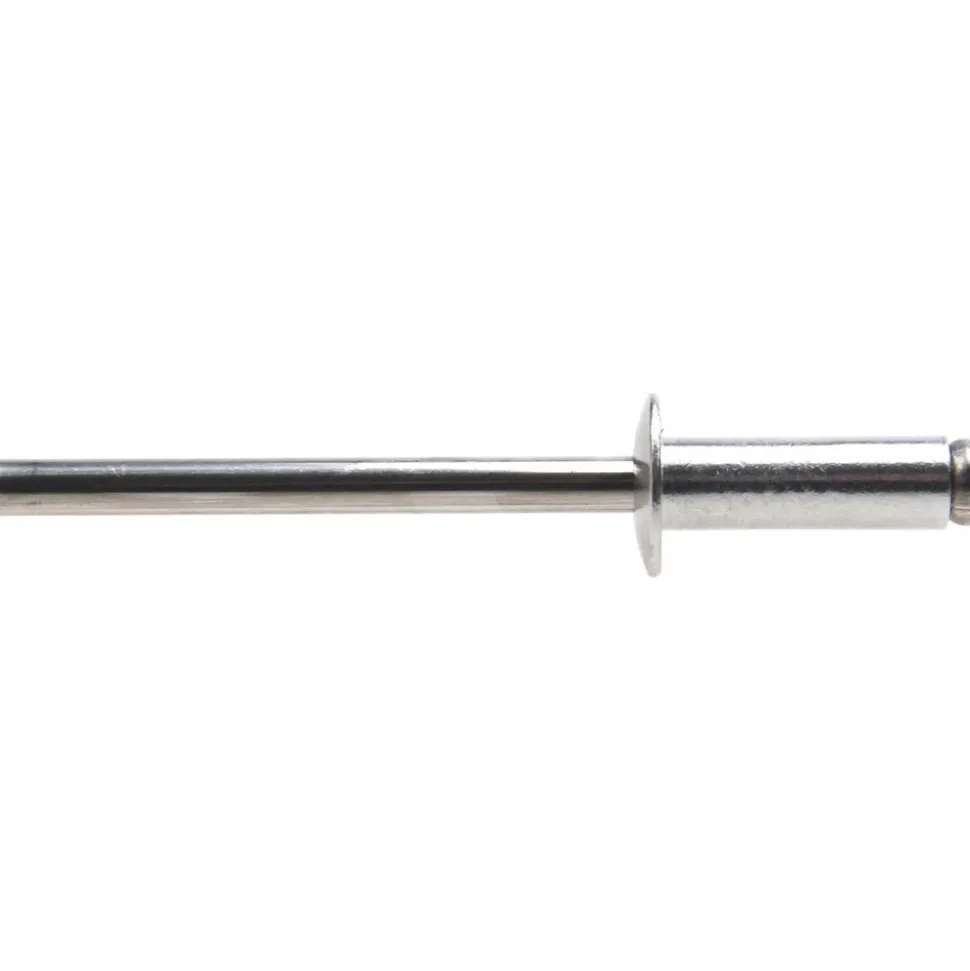 Open End Blind Rivet: Size 66, Dome Head, Aluminum Body, Aluminum Mandrel