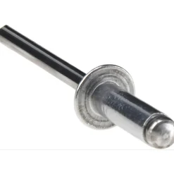 Open End Blind Rivet: Size 66, Dome Head, Aluminum Body, Aluminum Mandrel