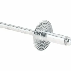 Open End Blind Rivet: Size 66, Large Flange Dome Head, Aluminum Body, Aluminum Mandrel