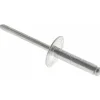 Open End Blind Rivet: Size 610, Large Flange Dome Head, Aluminum Body, Aluminum Mandrel