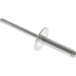 Open End Blind Rivet: Size 610, Large Flange Dome Head, Aluminum Body, Aluminum Mandrel
