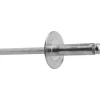 Open End Blind Rivet: Size 68, Large Flange Dome Head, Aluminum Body, Aluminum Mandrel