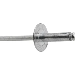 Open End Blind Rivet: Size 68, Large Flange Dome Head, Aluminum Body, Aluminum Mandrel
