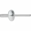 Open End Blind Rivet: Size 68, Large Flange Dome Head, Aluminum Body, Aluminum Mandrel