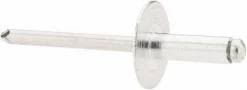 Open End Blind Rivet: Size 66, Large Flange Dome Head, Aluminum Body, Aluminum Mandrel