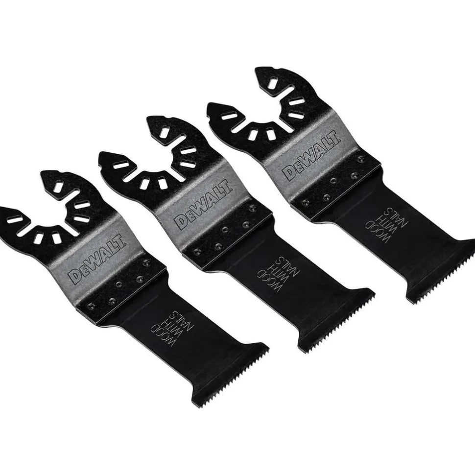 1-1/4" Oscillating Tool Blade: Metal, For Use With Wood With Nails, 3-Pack