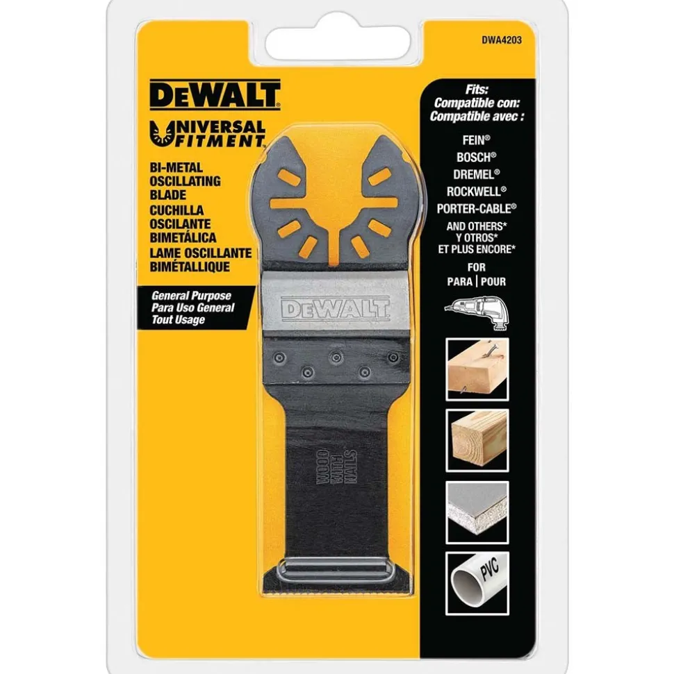 1-1/4" Oscillating Tool Blade: Metal, For Use With Wood With Nails