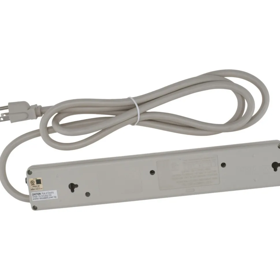 6 Outlets, 120 Volts, 15 Amps, 6' Cord, Power Outlet Strip