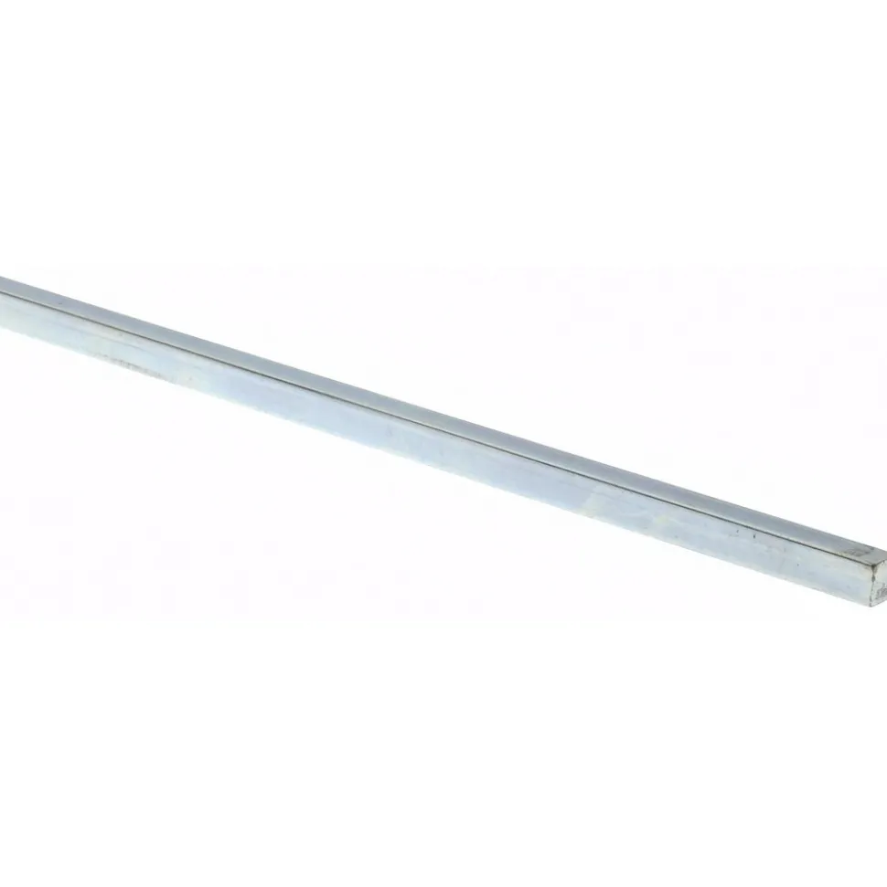 Oversized Key Stock: 1/2" High, 1/2" Wide, 12" Long, Steel, Zinc-Plated