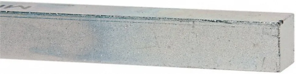 Oversized Key Stock: 1/2" High, 1/2" Wide, 12" Long, Steel, Zinc-Plated