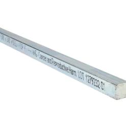 Oversized Key Stock: 3/8" High, 3/8" Wide, 12" Long, Steel, Zinc-Plated