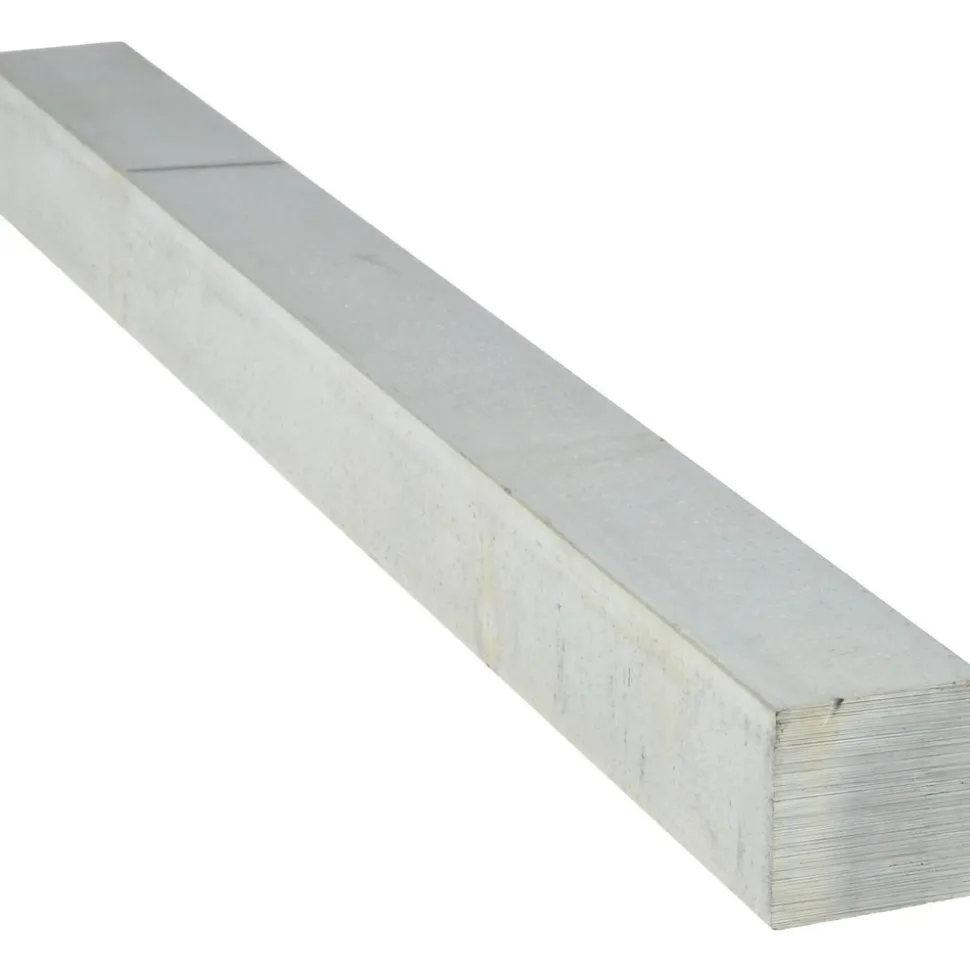 Oversized Key Stock: 1" High, 1" Wide, 12" Long, Steel, Zinc-Plated