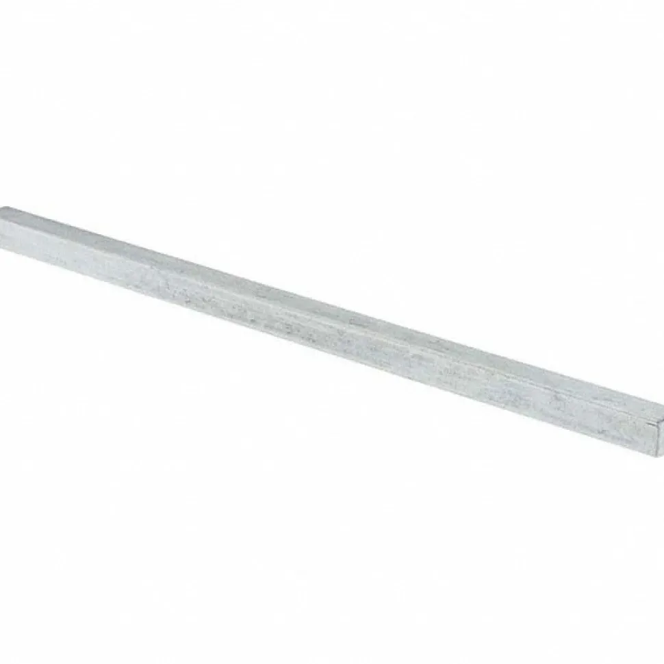 Oversized Key Stock: 1/2" High, 1/2" Wide, 12" Long, Cold Drawn Steel, Zinc-Plated